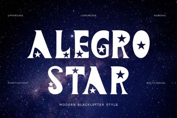 Alegro Star: A Premium Blackletter Font for Branding