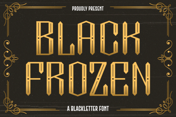 Black Frozen: A Bold Blackletter Font for Gothic and Winter-Themed Branding