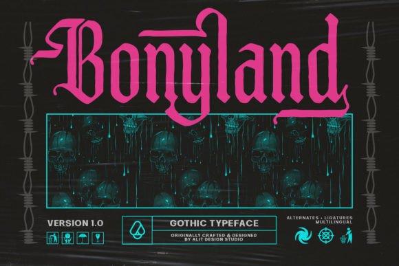 Bonyland: A Vintage Blackletter Font for Web Design