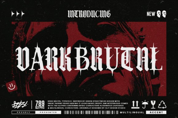 Dark Brutal: The Rugged Blackletter Font for Bold Campaigns