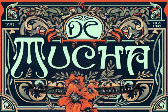 De Mucha: A Bold Blackletter Font for Web Design