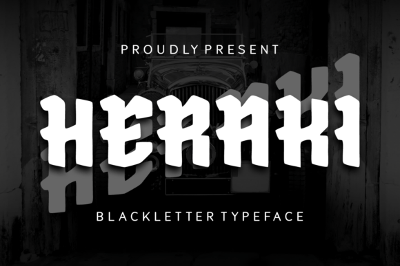 Heraki: A Modern Blackletter Font for Crafters and Product Designers