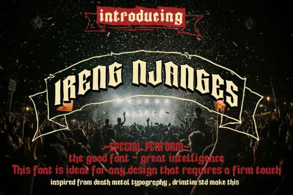 Ireng Njanges: A Bold Blackletter Font for Web Design