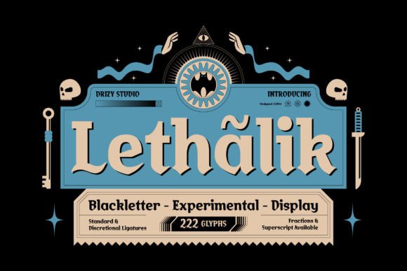 Lethalik: A Gothic Typeface for Spooky Designs