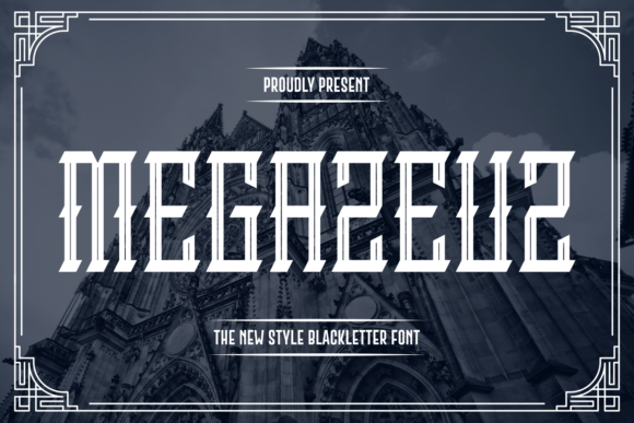Megazeuz: A Vintage Blackletter Font for Editorial Design