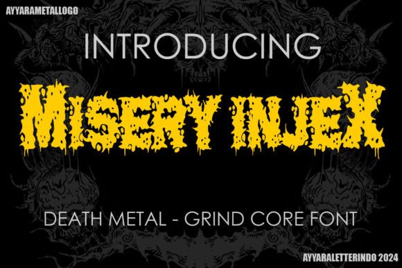 Misery Injex: A Death Metal Font for Bold Digital Branding
