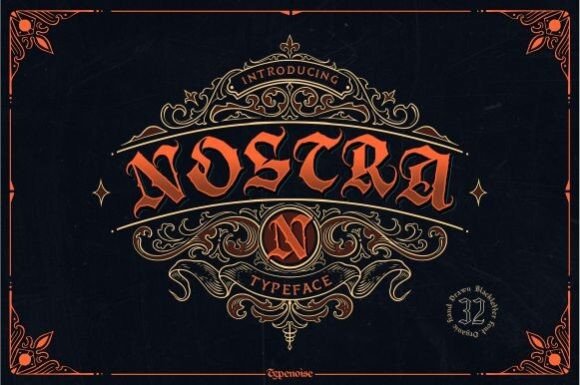 Nostra: A Timeless Blackletter Font for Your Brand