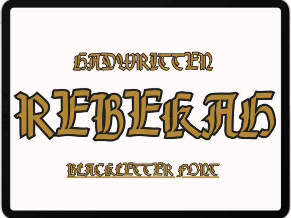 Rebekah: A Bold Blackletter Font for Editorial Design