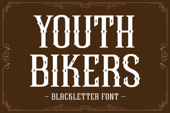 Youth Biker: A Bold Blackletter Font for Rebellious Branding